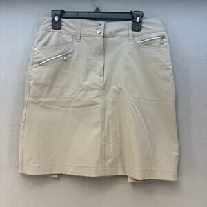 Daily Sports Skort Women's 6 Khaki Mini Skort Golf Pickleball Athleisure EUC